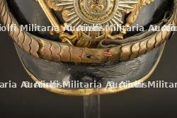 Casque d officier de reserve Garde FeldArtillerie. Guard field artillery reserve officer spiked helmet. Garde Feldartillerie Reserve Offizier Pickelhaube. — photo 12
