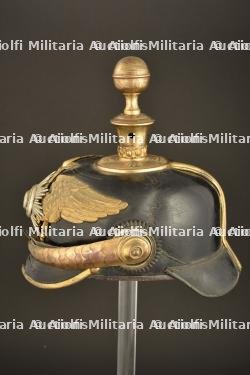 Casque d officier de reserve Garde FeldArtillerie. Guard field artillery reserve officer spiked helmet. Garde Feldartillerie Reserve Offizier Pickelhaube. — miniature 17