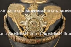 Casque d officier de reserve Garde FeldArtillerie. Guard field artillery reserve officer spiked helmet. Garde Feldartillerie Reserve Offizier Pickelhaube. — photo 33