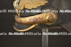 Casque d officier de reserve Garde FeldArtillerie. Guard field artillery reserve officer spiked helmet. Garde Feldartillerie Reserve Offizier Pickelhaube. — miniature 37