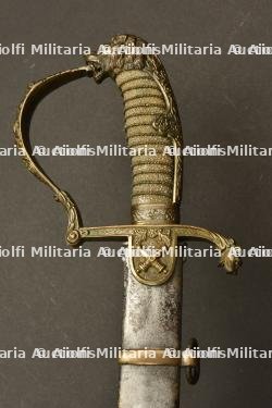 Sabre d officier d artillerie prussien a tete de lion. German artillery lion head officer saber. Preussen Artillerie Offizier Lowenkopf Säbel — miniature 8
