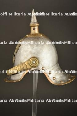 Casque a pointe de Kurassier modele 1862. Cuirassier spiked helmet pattern 1862. Kurassier Pickelhaube Modell 1862 — miniature 24