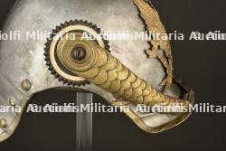 Casque modele 1853 modifie 1862-1867 du 2eme Regiment de Cuirassiers de la Reine. Prussian 2nd cuirassier regiment, queen s own, spiked helmet. Preussen Kurassier Regiment Nr 2 Pickelhaube M1862-1867 — photo 9
