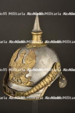 Casque modele 1853 modifie 1862-1867 du 2eme Regiment de Cuirassiers de la Reine. Prussian 2nd cuirassier regiment, queen s own, spiked helmet. Preussen Kurassier Regiment Nr 2 Pickelhaube M1862-1867 — miniature 11