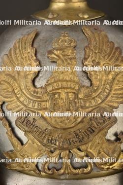 Casque modele 1853 modifie 1862-1867 du 2eme Regiment de Cuirassiers de la Reine. Prussian 2nd cuirassier regiment, queen s own, spiked helmet. Preussen Kurassier Regiment Nr 2 Pickelhaube M1862-1867 — photo 13