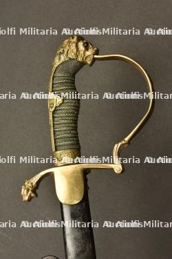 Sabre d officier tete de lion de cavalerie a lame gravee. German cavalry officer sword, engraved blade. Kavallerie Offizier Lowenkopf Säbel — photo 6