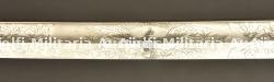 Sabre d officier tete de lion de cavalerie a lame gravee. German cavalry officer sword, engraved blade. Kavallerie Offizier Lowenkopf Säbel — miniature 13
