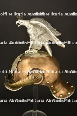 Casque de Garde Kurassier modele 1889 en grande tenue. Guard Cuirassier spiked helmet with parade eagle. Garde Kurassier Pickelhaube in Parade mit Adler — photo 6
