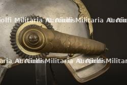 Casque de Kurassier modele 1862 reconstitue en Leibgendarme. Prussian cuirassier spiked helmet with reproduction of a Leibgendarme eagle. Kurassier Helm M1862 mit Leibgendarme Neufertigung Adler — photo 10