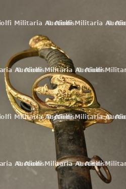 Sabre IOD89 avec dedicace, belle facture. Deluxe german infantry officer dedicated sword. Infanterie Offizier Degen in Luxusqualität. — miniature 5
