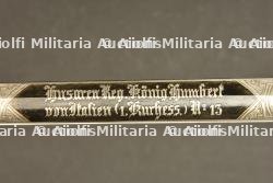 Sabre de cavalerie prussien 1889 d achat prive du HR13. German hussars private purchase sword. Husaren Regiment Nr 13 Eigentum Kavallerie Degen — miniature 9