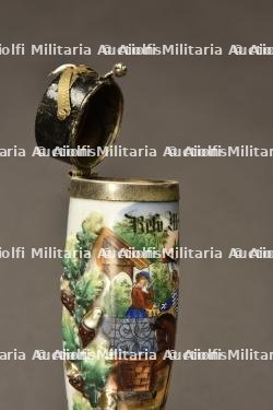 Pipe de reserviste du Husaren Regiment 13 de Mainz. German 13th hussars porcelan reservist pipe. Husaren Regiment Nr 13 Reservistenpfeife — miniature 2