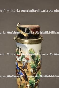Pipe de reserviste du Husaren Regiment 13 de Mainz. German 13th hussars porcelan reservist pipe. Husaren Regiment Nr 13 Reservistenpfeife — photo 3