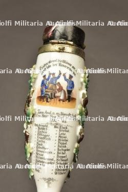Pipe de reserviste du Husaren Regiment 13 de Mainz. German 13th hussars porcelan reservist pipe. Husaren Regiment Nr 13 Reservistenpfeife — miniature 4