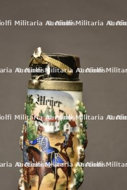 Pipe de reserviste du Husaren Regiment 13 de Mainz. German 13th hussars porcelan reservist pipe. Husaren Regiment Nr 13 Reservistenpfeife — miniature 5