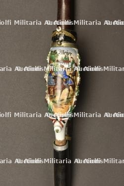 Pipe de reserviste du Husaren Regiment 13 de Mainz. German 13th hussars porcelan reservist pipe. Husaren Regiment Nr 13 Reservistenpfeife — miniature 9