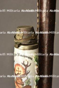 Pipe de reserviste du 11eme Chasseurs a pied de Marburg. German 11th light infantry porcelan reservist pipe. Marburg Jäger Bataillon Nr 11 Reservistenpfeife — miniature 4