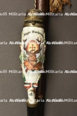 Pipe de reserviste du 11eme Chasseurs a pied de Marburg. German 11th light infantry porcelan reservist pipe. Marburg Jäger Bataillon Nr 11 Reservistenpfeife — photo 15