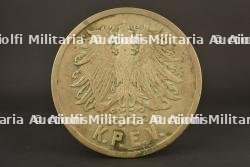 Plaque de wagon des chemins de fers imperiaux. Imperial german railway wagon bronze plate. Schilder von Eisenbahnfahrzeugen Eigentumsschilder KPEV — miniature 1