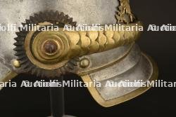 Casque de cuirassier prussien troupe modele 1853 modifie 1862. Franco Prussian war enlisted cuirassier spiked helmet. Preussen Kurassier Mannschaft Pickelhaube M1853-1862 — miniature 9