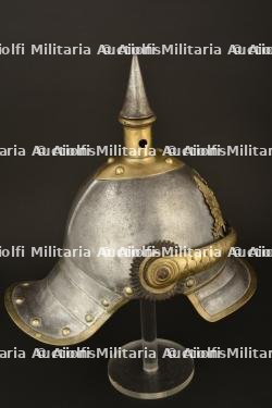 Casque de cuirassier prussien troupe modele 1853 modifie 1862. Franco Prussian war enlisted cuirassier spiked helmet. Preussen Kurassier Mannschaft Pickelhaube M1853-1862 — miniature 10