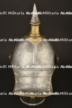 Casque de cuirassier prussien troupe modele 1853 modifie 1862. Franco Prussian war enlisted cuirassier spiked helmet. Preussen Kurassier Mannschaft Pickelhaube M1853-1862 — photo 11