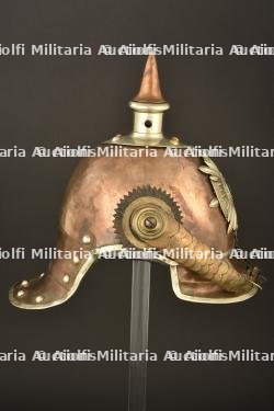 Casque de Garde du Corps modele 1867 en tenue de service. Prussian Garde du Corps spiked helmet pattern 1867. Garde du Corps Pickelhaube M1867 — miniature 8