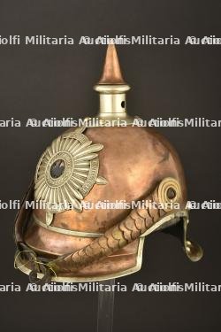 Casque de Garde du Corps modele 1867 en tenue de service. Prussian Garde du Corps spiked helmet pattern 1867. Garde du Corps Pickelhaube M1867 — photo 12