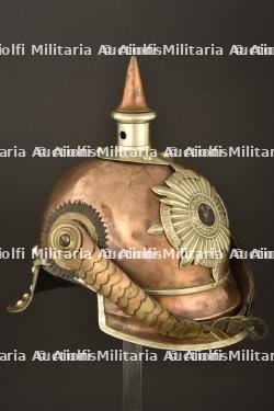 Casque de Garde du Corps modele 1867 en tenue de service. Prussian Garde du Corps spiked helmet pattern 1867. Garde du Corps Pickelhaube M1867 — miniature 13