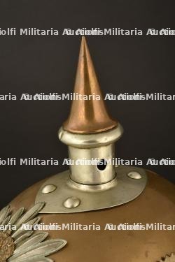 Casque de Garde Reiter saxon en tenue de service. Saxon Garde heavy cavalry spiked helmet. Sachsen Garde Reiter Pickelhaube M1893-1894 — photo 8