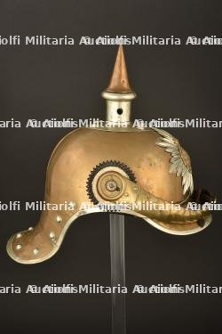 Casque de Garde Reiter saxon en tenue de service. Saxon Garde heavy cavalry spiked helmet. Sachsen Garde Reiter Pickelhaube M1893-1894 — miniature 13