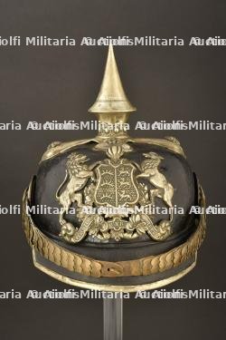 Casque a pointe d officier de Grenadier du Wurttemberg. Wurttemberg grenadier officer spiked helmet. Wurttemberg Grenadier Offizier Pickelhaube — miniature 1
