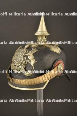 Casque a pointe d officier de Grenadier du Wurttemberg. Wurttemberg grenadier officer spiked helmet. Wurttemberg Grenadier Offizier Pickelhaube — miniature 13
