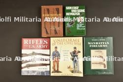 Lot mixte de cinq livres US Civil War/Armes.
