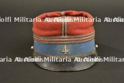 Képi 1874 de capitaine du 4ème régiment de chasseurs à cheval