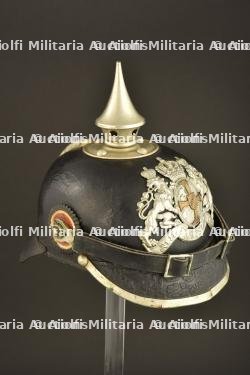Casque à pointe troupe 1896 de réserviste de Pionier bavarois — miniature 10