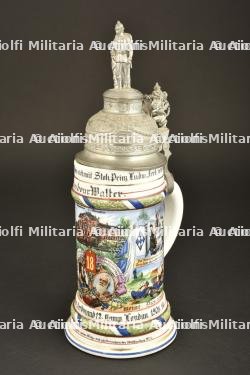 Chope de réserviste d'un tambour du 18ème régiment bavarois de Landau