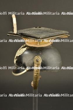 Tschapka de uhlan troupe prussien maillechort avec Parade Rabatte — miniature 8