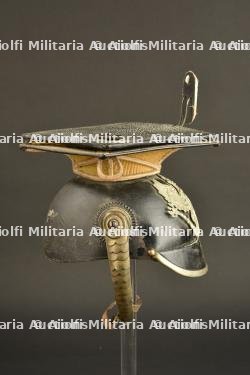 Tschapka de uhlan troupe prussien maillechort avec Parade Rabatte — miniature 10