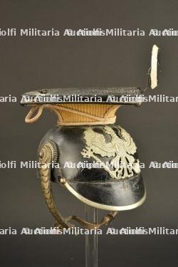 Tschapka de uhlan troupe prussien maillechort avec Parade Rabatte — miniature 11