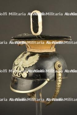 Tschapka de uhlan troupe prussien maillechort avec Parade Rabatte — miniature 15