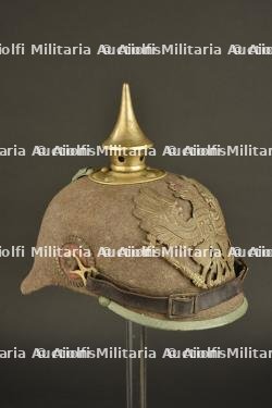Casque à pointe prussien troupe ersatz en feutre — miniature 12