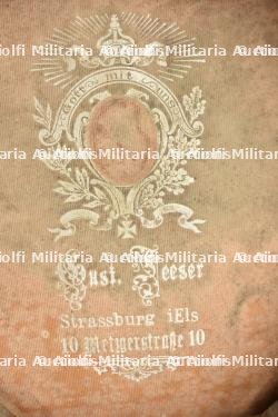 Mütze modèle 1895 de Pionier ou Artillerie d'un fabricant de Strasbourg — miniature 3