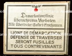 Reproduction panneau ligne de démarcation.