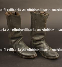 Paire de bottes pompier Corps Francs de Belfort Second Empire, — photo 1