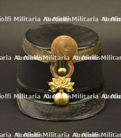 Shako 1872 d'officier d'infanterie avec pompon, du fabricant Spiquel à Paris — photo 1