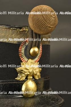 Shako 1872 d'officier d'infanterie avec pompon, du fabricant Spiquel à Paris — miniature 6