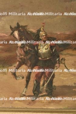 Tableau figurant un cuirassier avec son cheval — photo 3