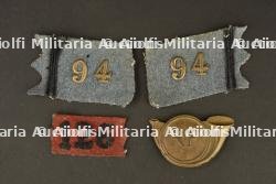 Lot pattes de col et attribut de chasseur de casque modèle 15
