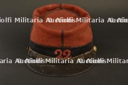 Képi du commerce type 1884 de caporal rengagé du 22ème RI